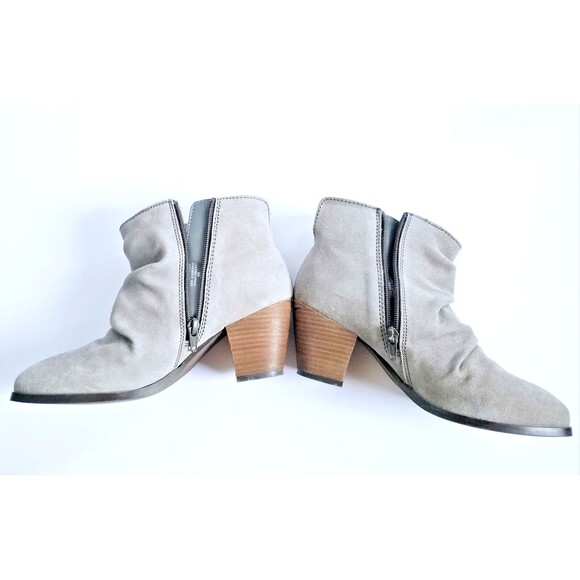 DIBA Women's Sandra Gray Suede Booties Sz 8 Heeled Ankle Boots - Picture 8 of 13
